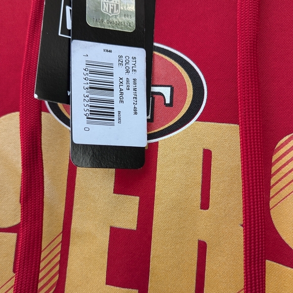 San Francisco 49rs Polyester Hoodie Swearshirt, XXL New Era with tags - Picture 2 of 6